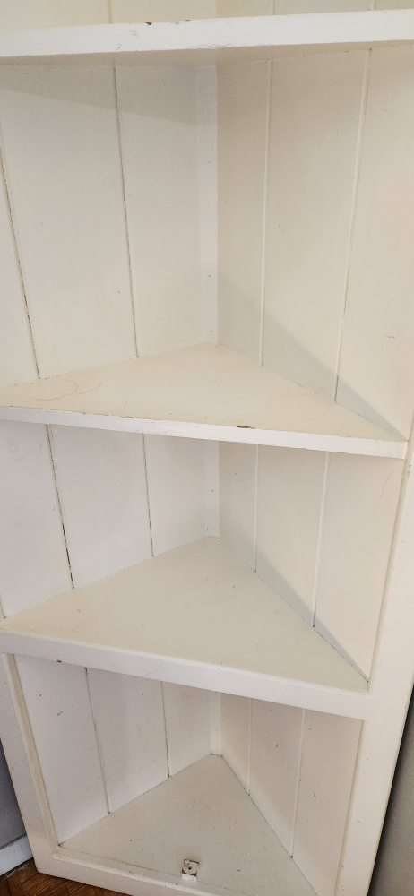 White Corner Shelf Unit - photo 2