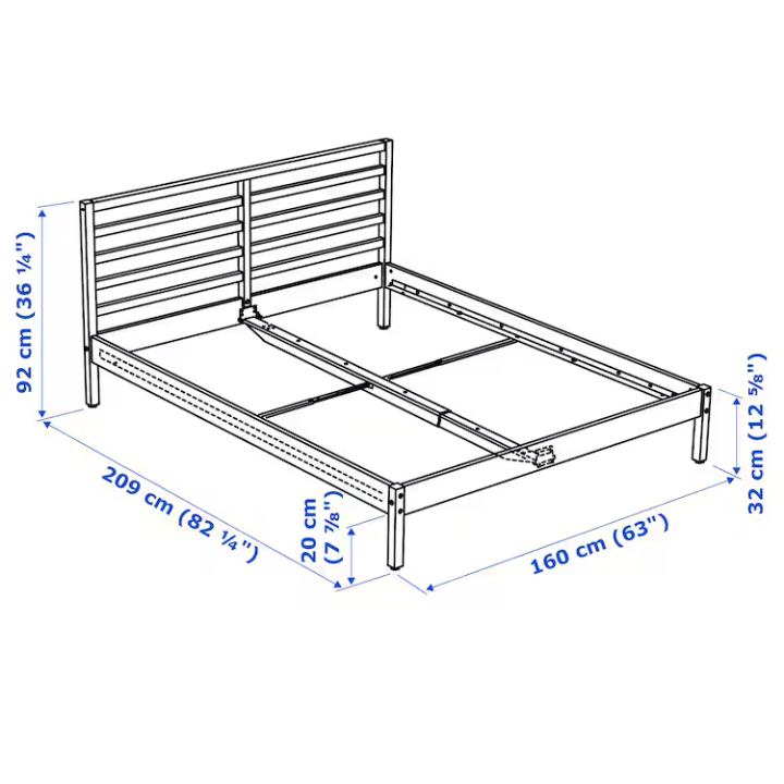 IKEA SONGESAND Double Bed Frame thumbnail