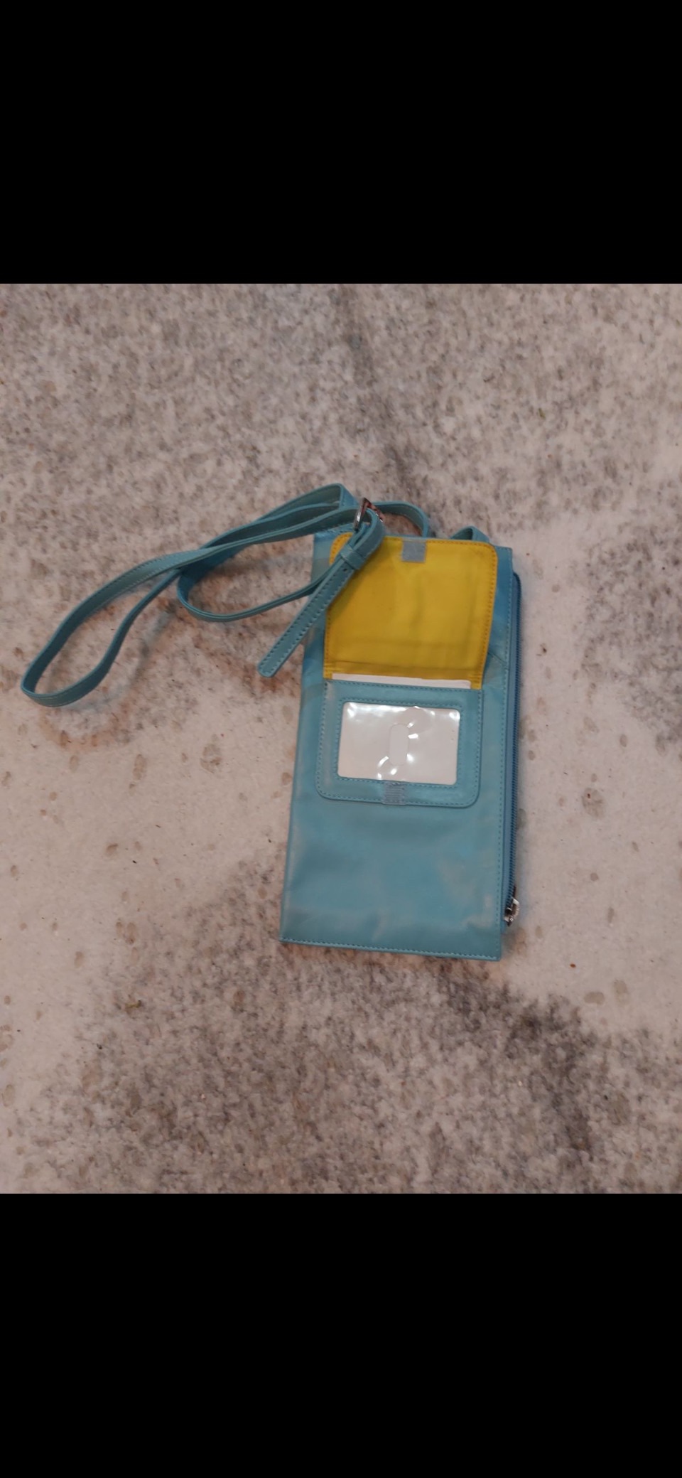 Danier Blue Leather Crossbody/Phone Purse image indicator(2)