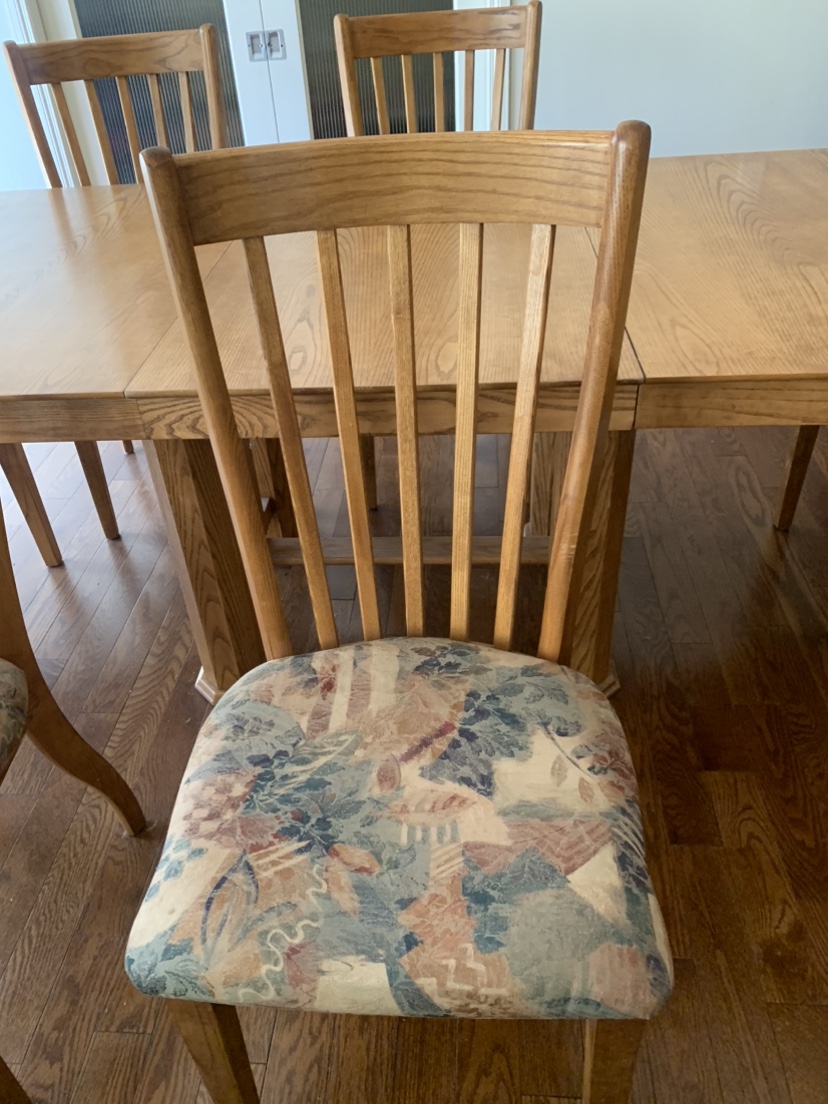 Dining Table with Leaf & Chairs - photo 4