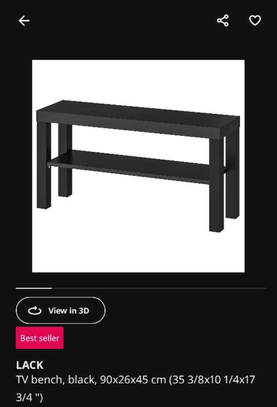 IKEA bLACK TV Stand