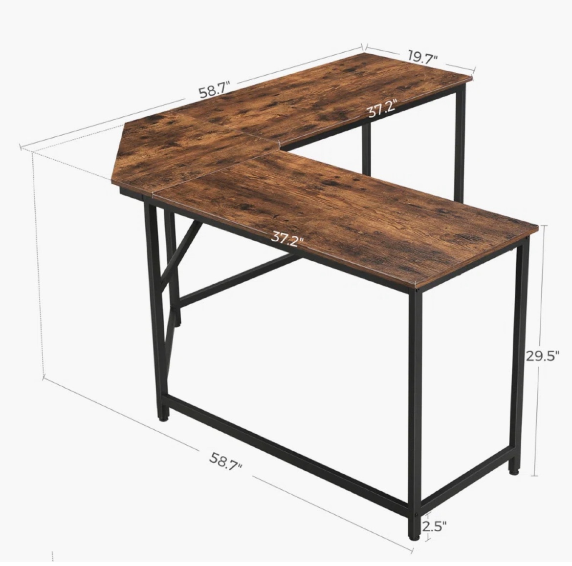 L-Shaped Computer Desk - photo 2
