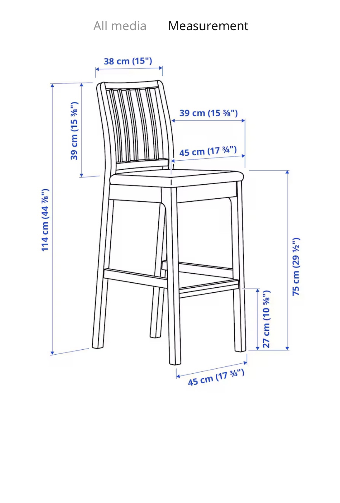 2 IKEA EKEDALEN Bar Stool - photo 4