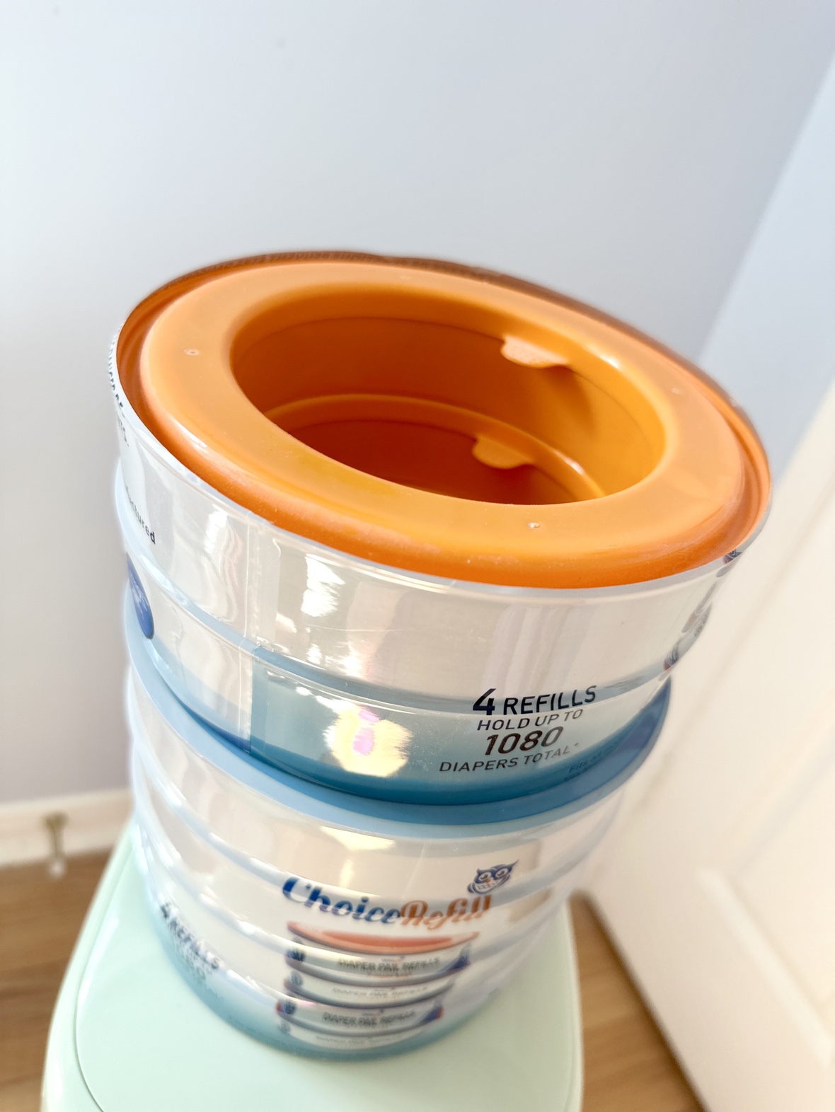 TWO Diaper Genie Pails, 6 refills, 4 carbon filters image indicator(9)