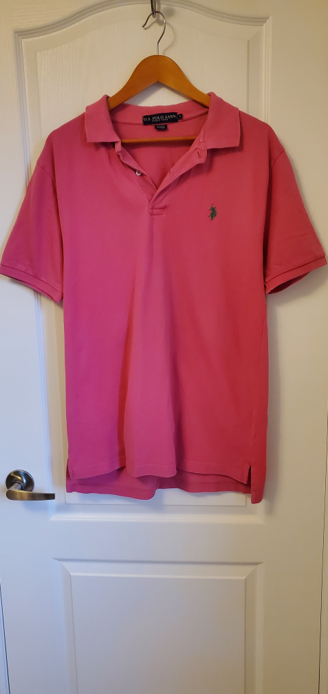 SLIM FIT SOLID INTERLOCK POLO SHIRT Size L Dark Pink