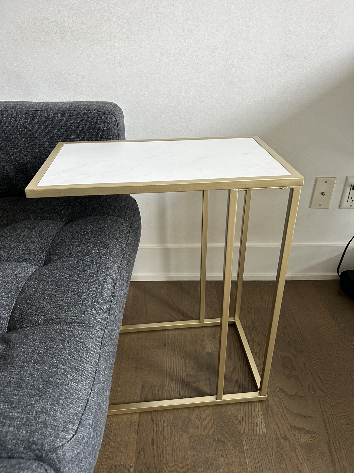 Gold and White Side Table wayfair thumbnail