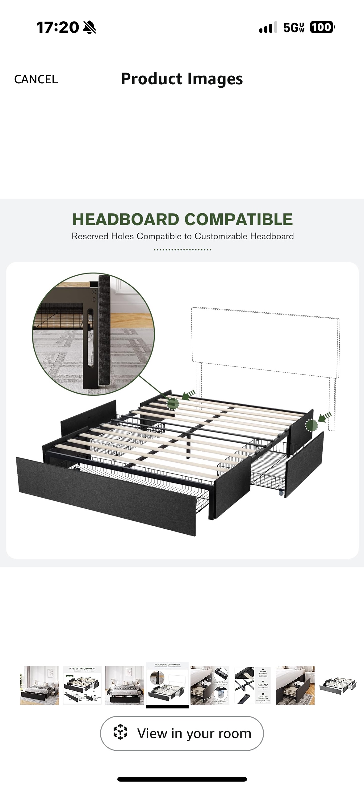 Bed frame (only used 10 months) - photo 4