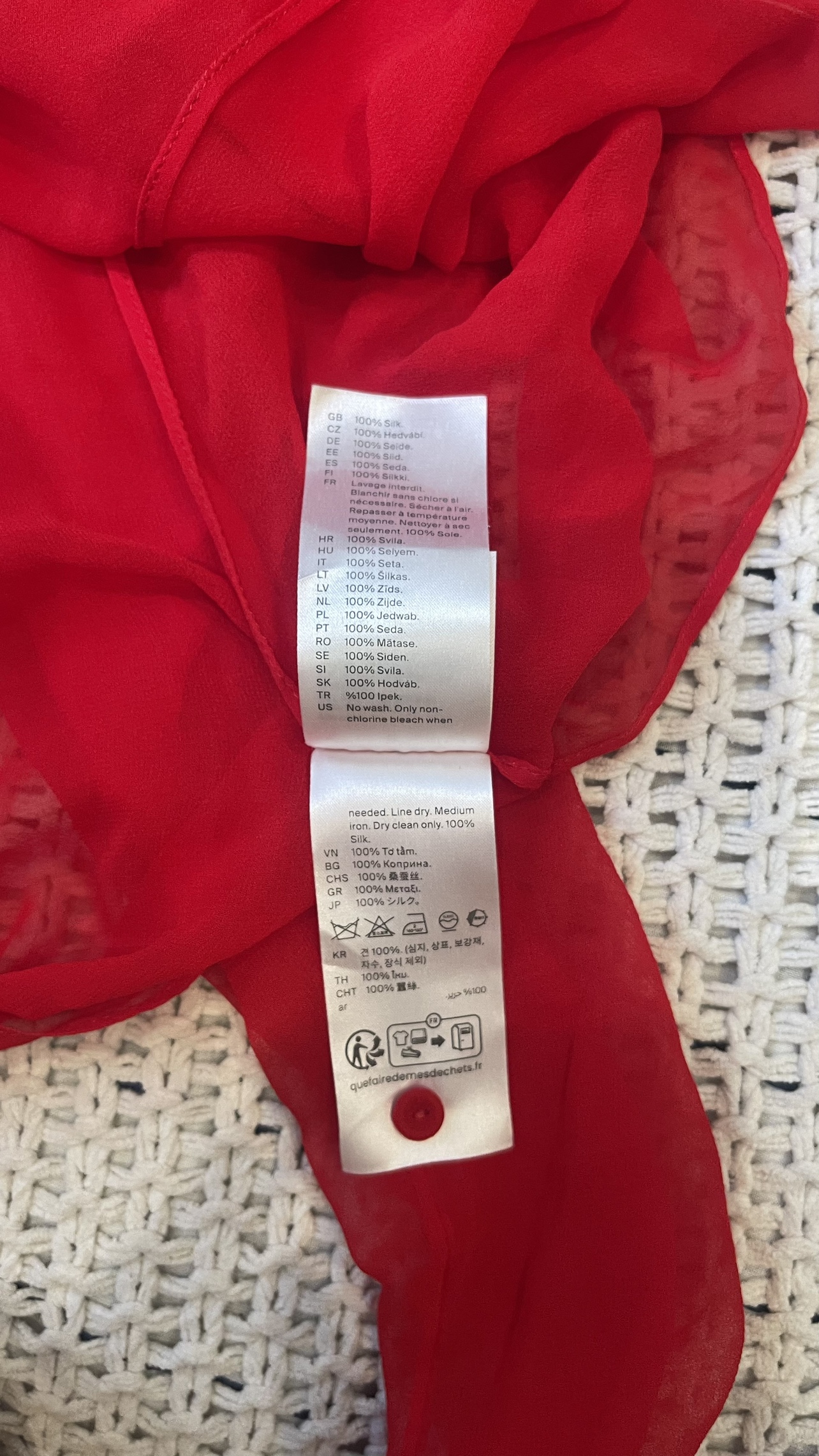COS Red Silk Blouse - photo 5