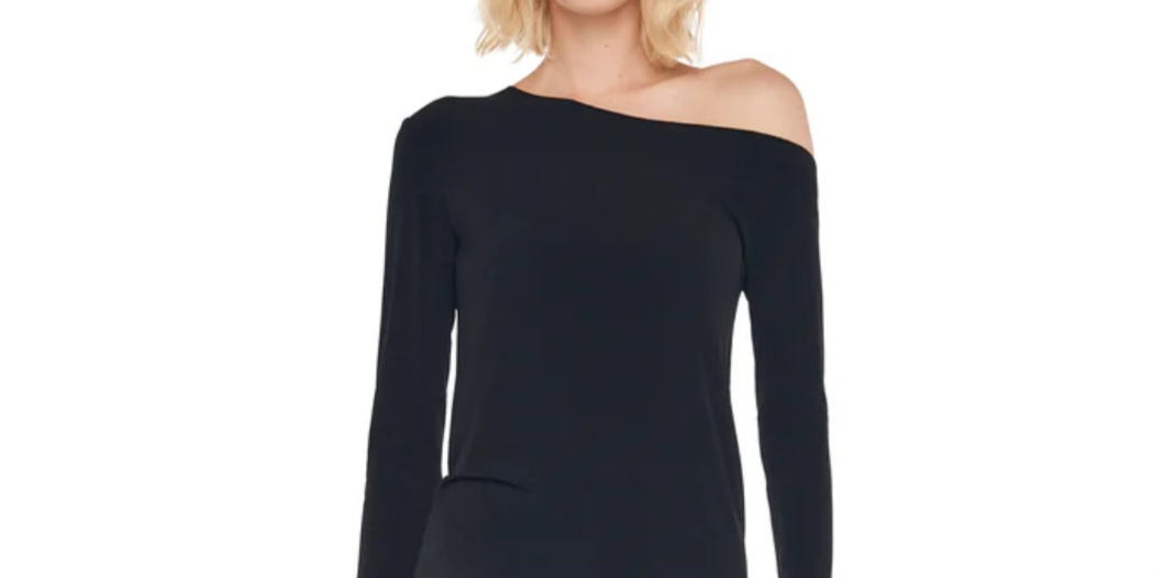 Norma Kamali  Long sleeve drop shoulder top in Midnight - photo 3