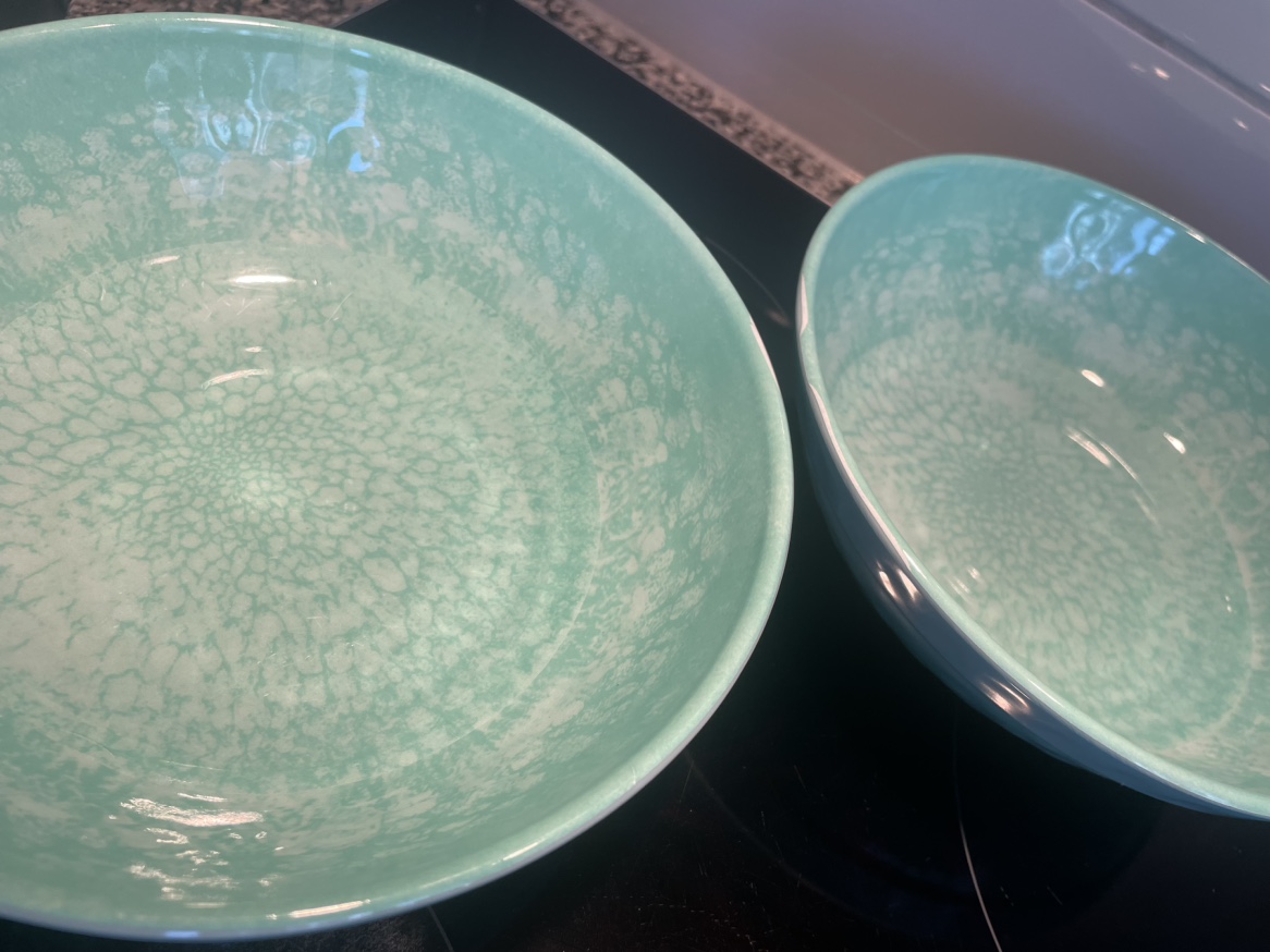 Set of 2 Aqua Blue Bowls  #freecycle image indicator(3)