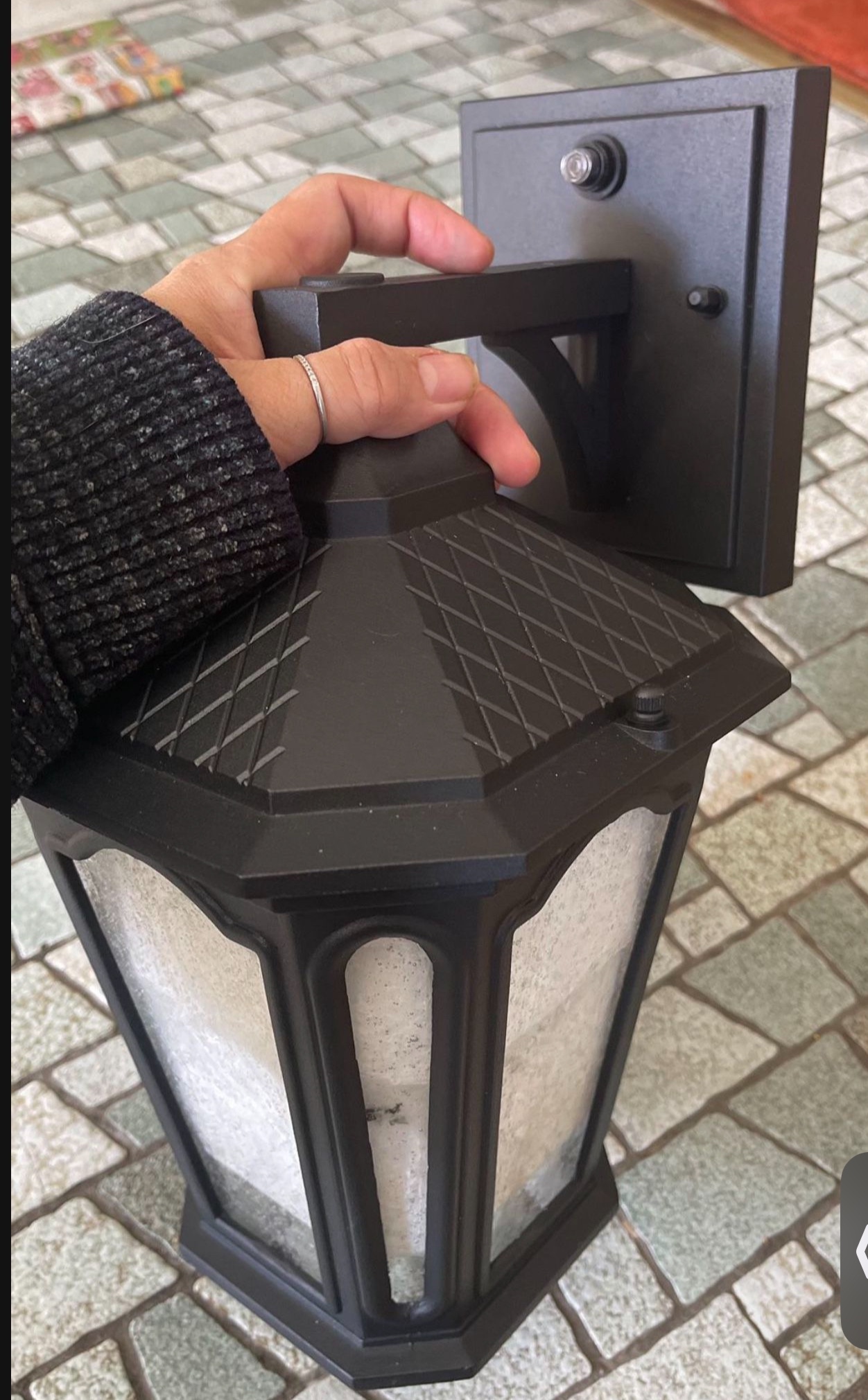 New Black Outdoor Wall Light