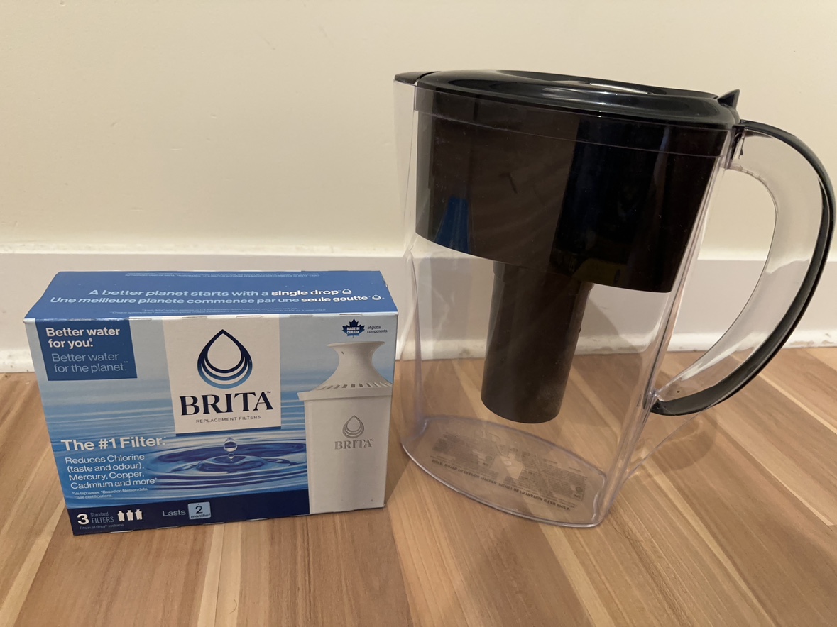 BRAND NEW Brita Standard Filter (3 count) plus a USED Brita jug