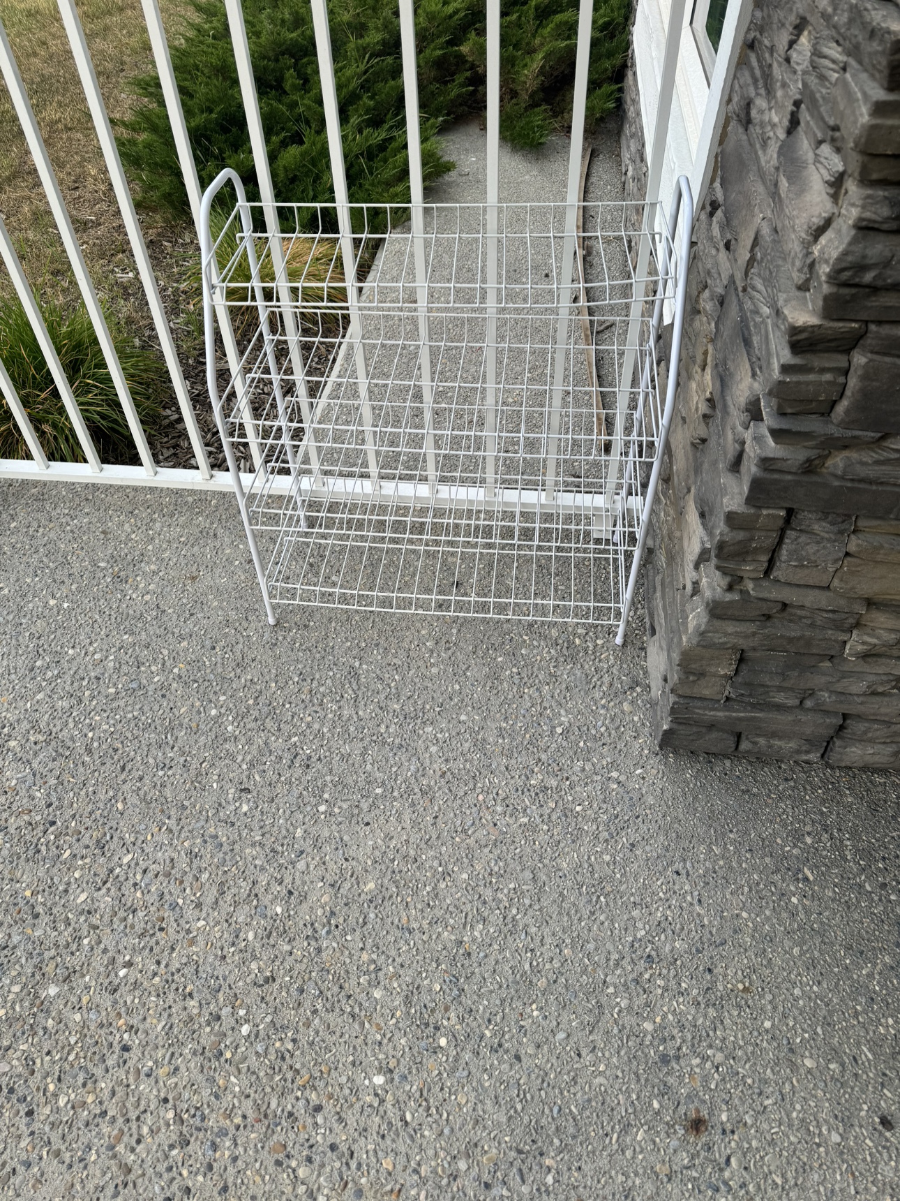 White Metal Shoe Rack