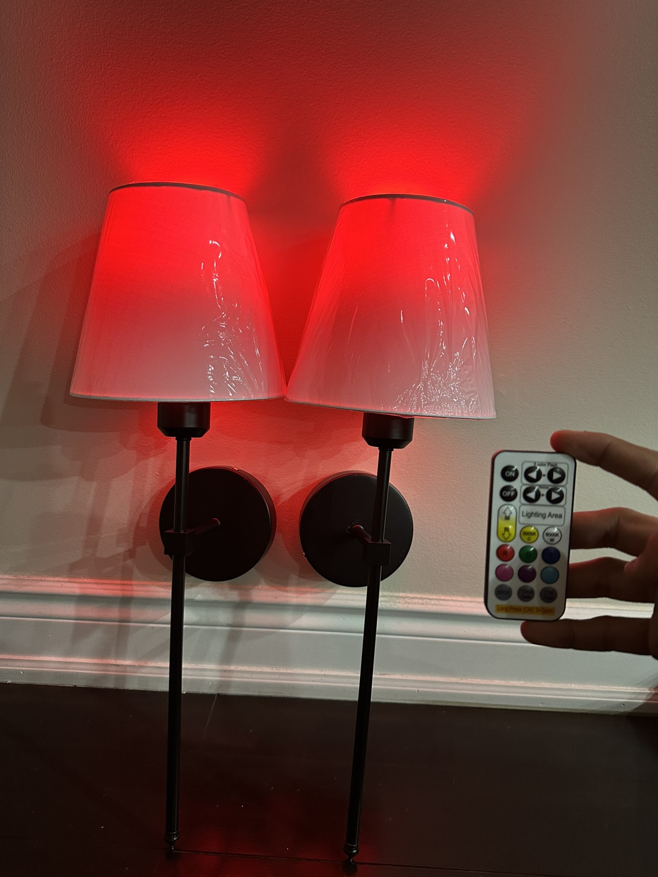 Battery Operated Wall Lights Set of 2 - photo 2