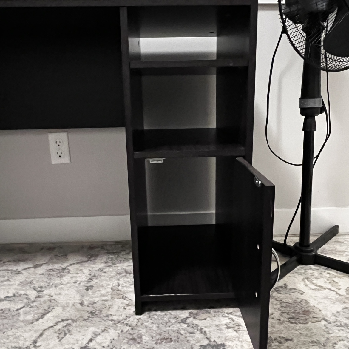 Black Desk with Storage
