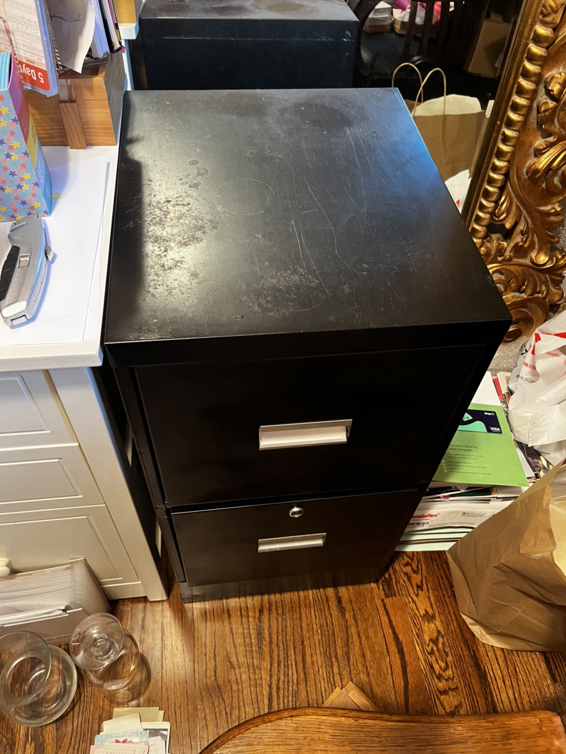 Black Metal File Cabinet - photo 3