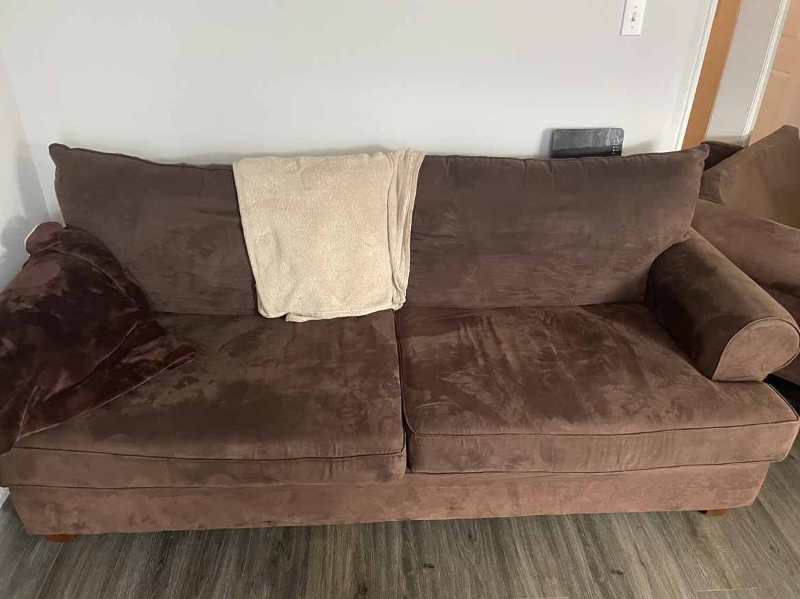 Chocolate brown sofa only