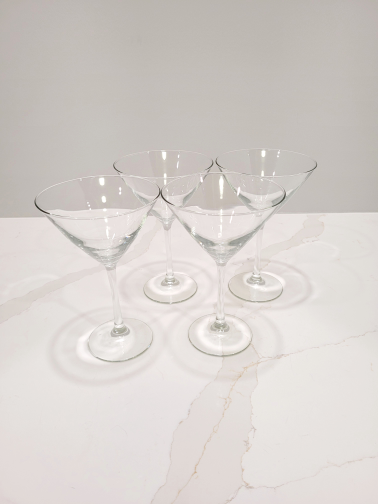 4x Large martini glasses