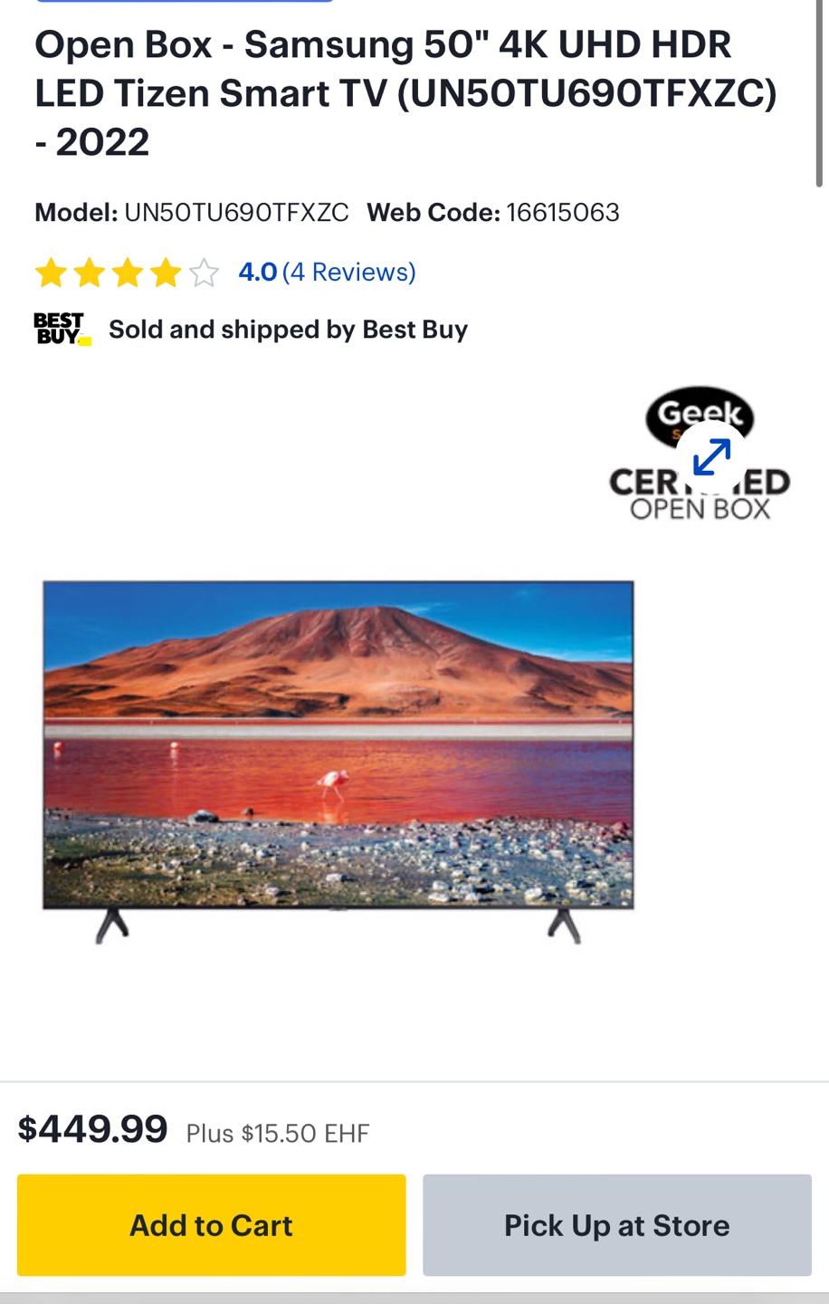 SAMSUNG 50 inch 4K UHD LED SMART TV with stand - photo 2