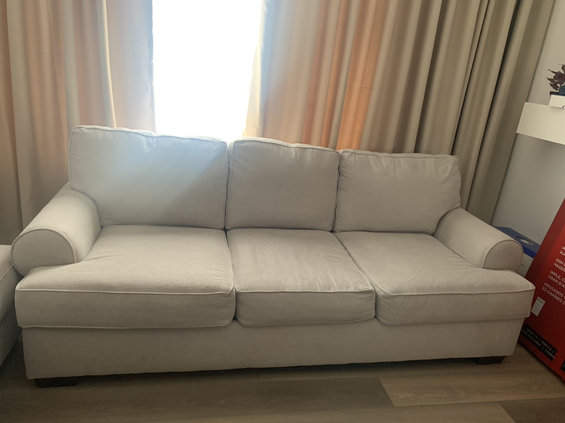 3 seaters Cream sofa from Leons - photo 2