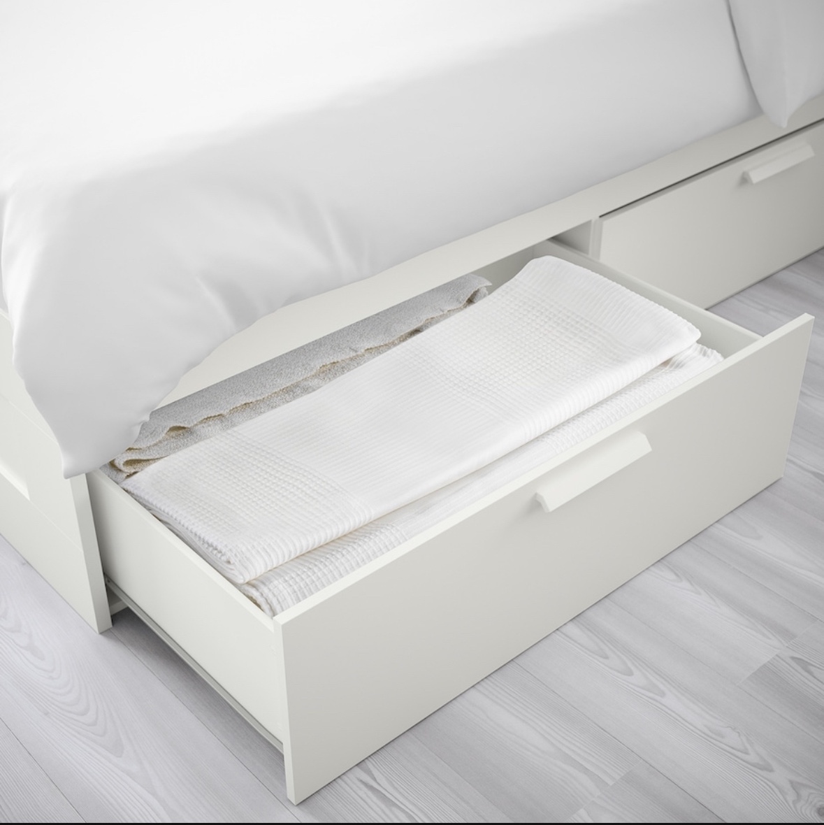 IKEA Brimnes queen bed frame with storage - photo 4