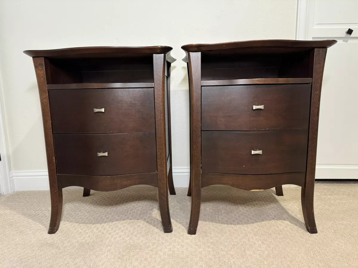 2 Wood Nightstands
