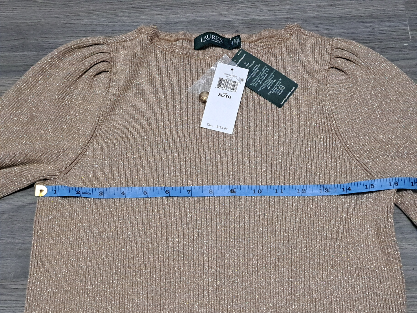 Lauren Ralph Lauren Metallic Knit Sweater Women's XL - photo 5