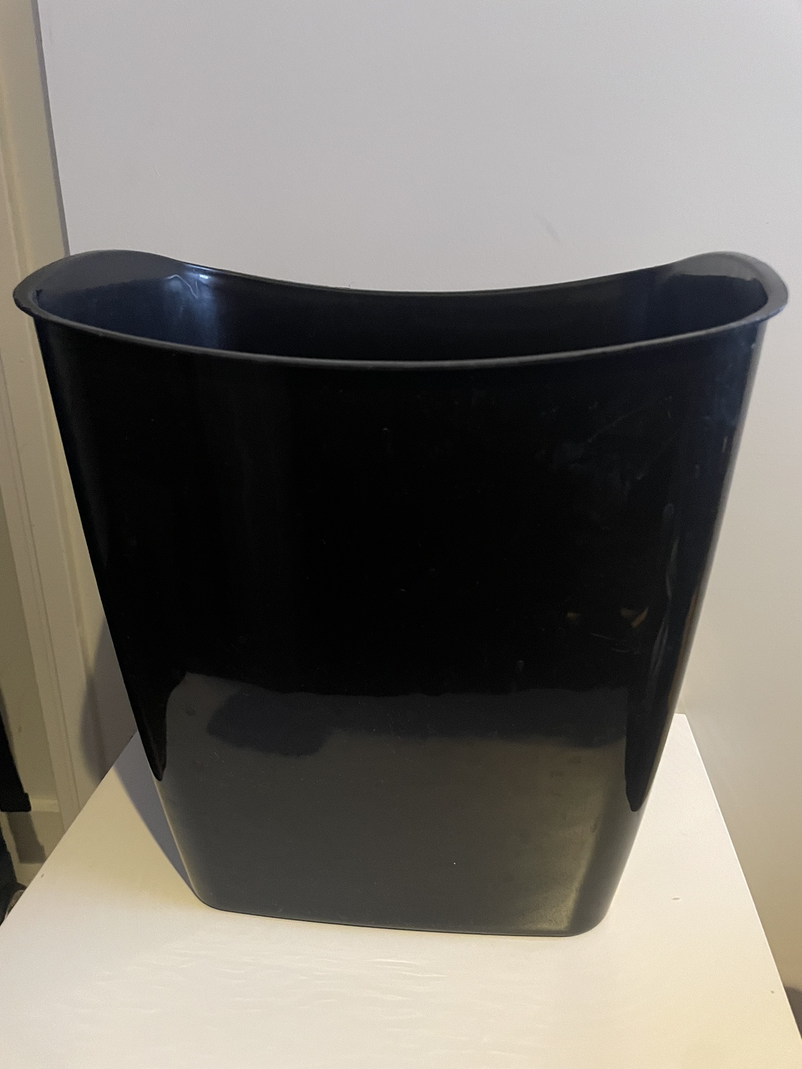 Black Plastic Wastebasket