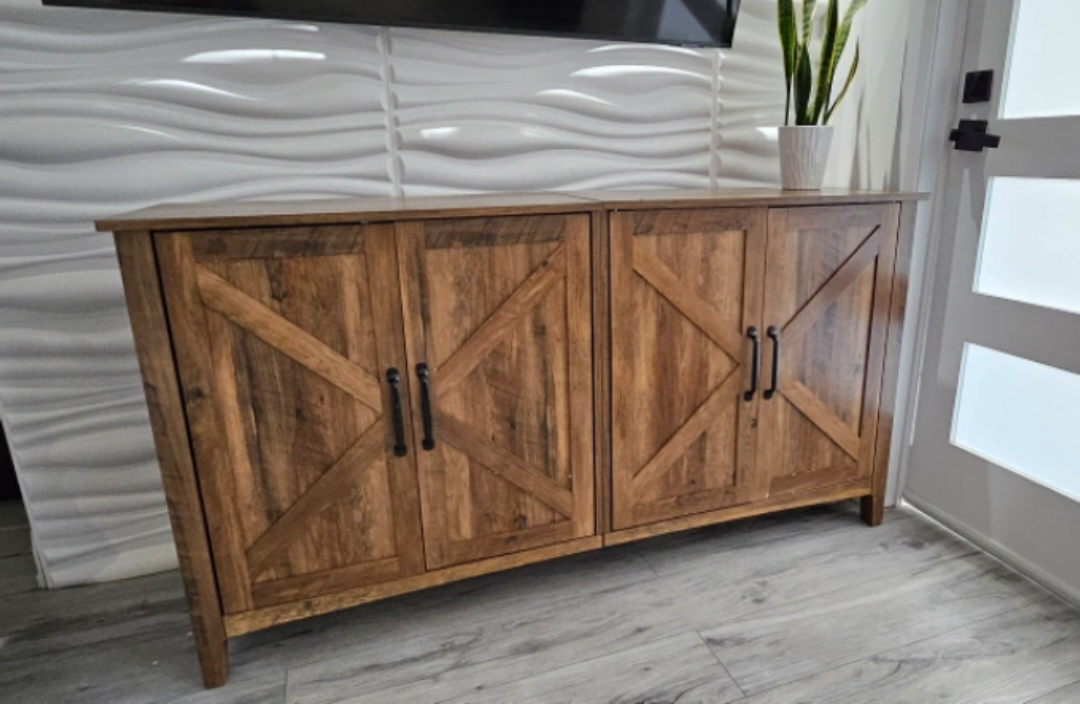 Wood Cabinet with Four Doors image indicator(3)