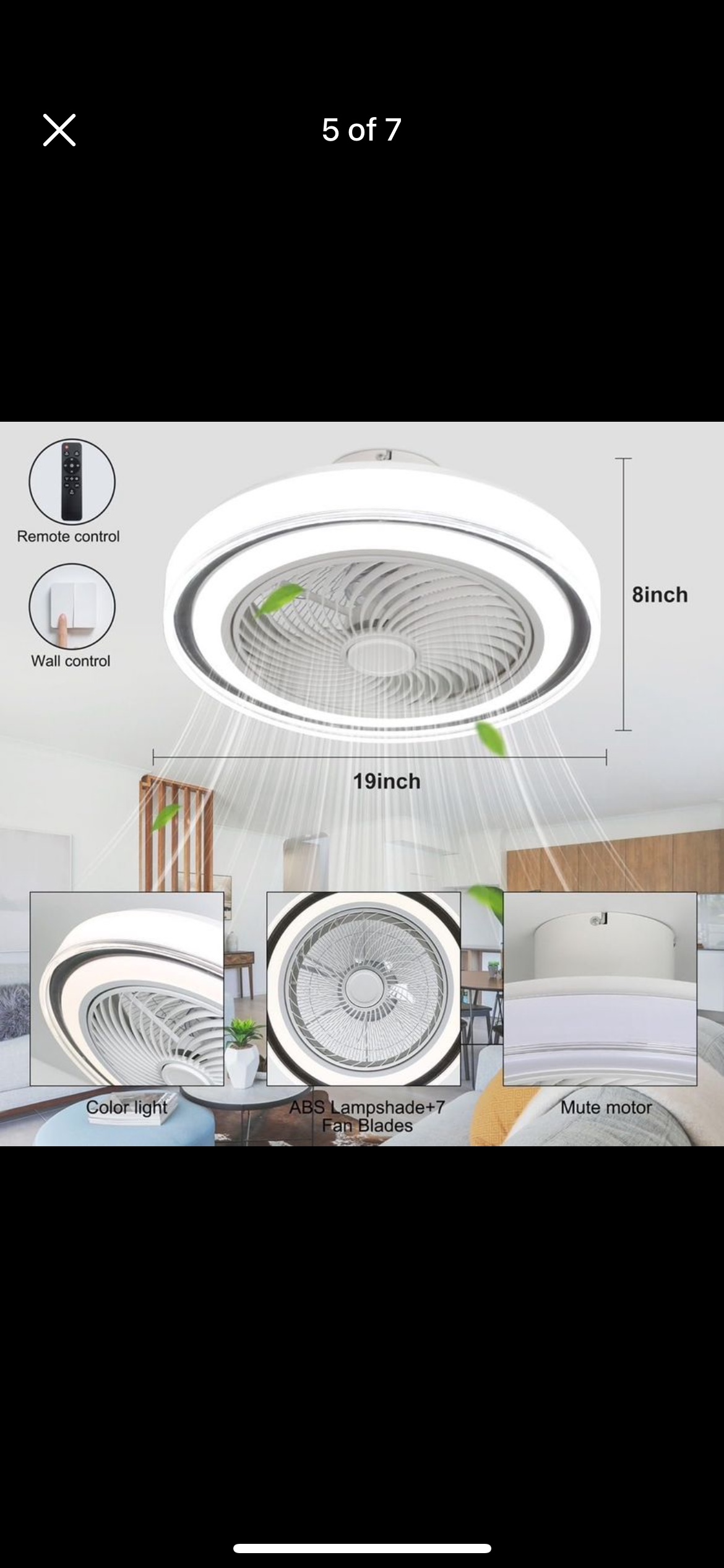 LED Ceiling Fan with Light - photo 2