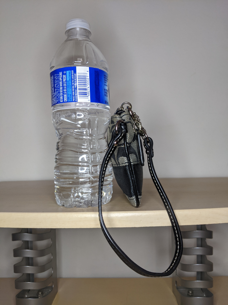 Coach Classic Signature Monogram Wristlet Black Coin Purse image indicator(6)