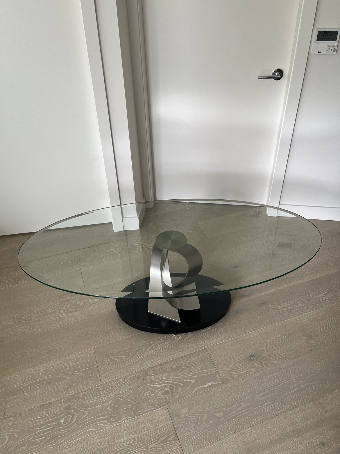 Glass and Metal Coffee Table