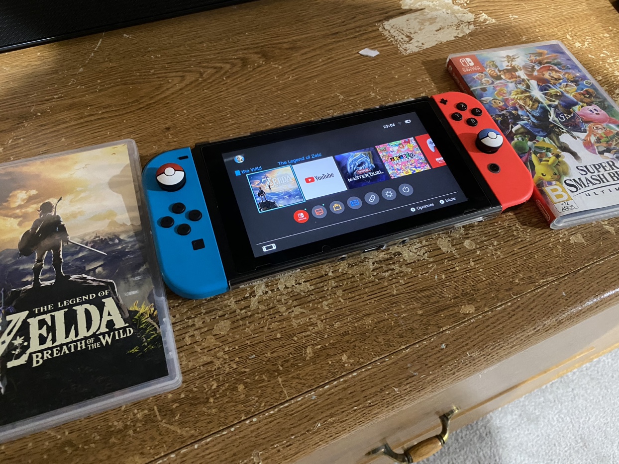 Nintendo Switch Console with Zelda & Smash Bros