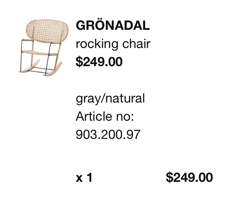 Gronadal ikea rattan rocking chair - photo 2