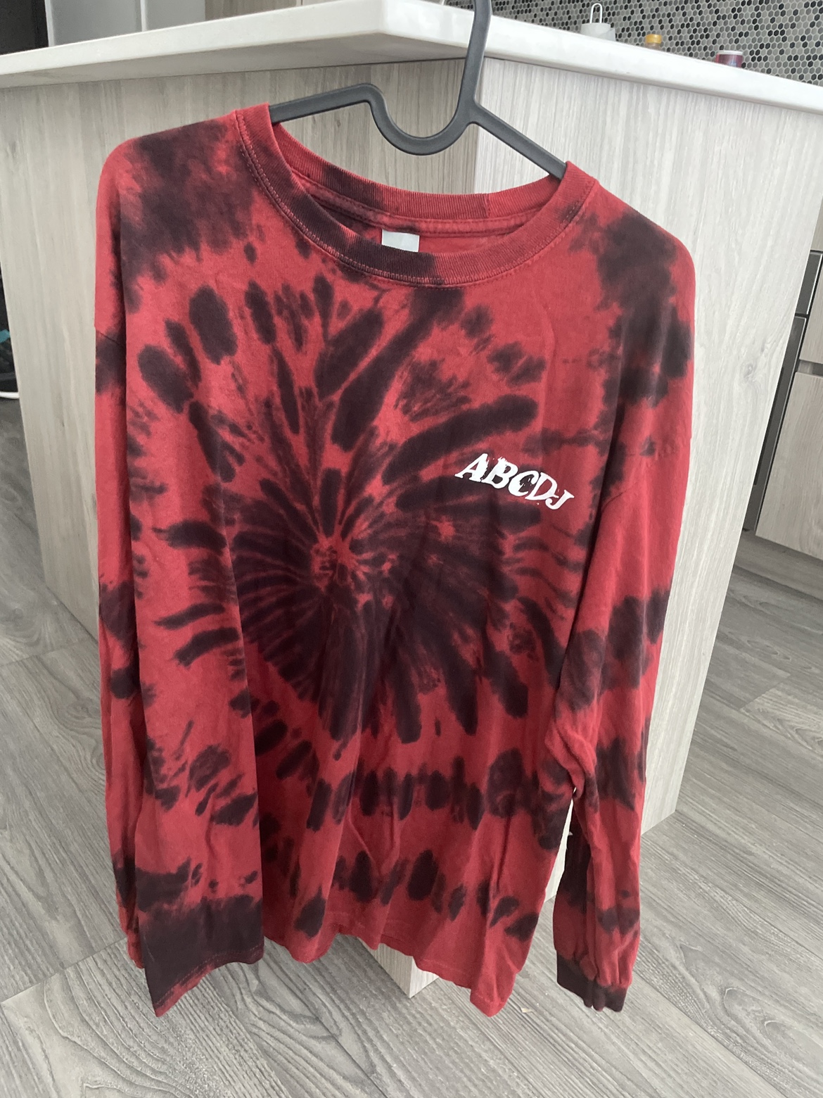 Red Tie Dye Long Sleeve T-Shirt - photo 2