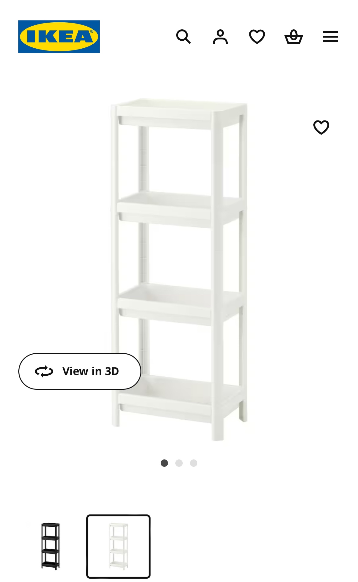 IKEA White 4-Tier Shelf vesken - photo 2
