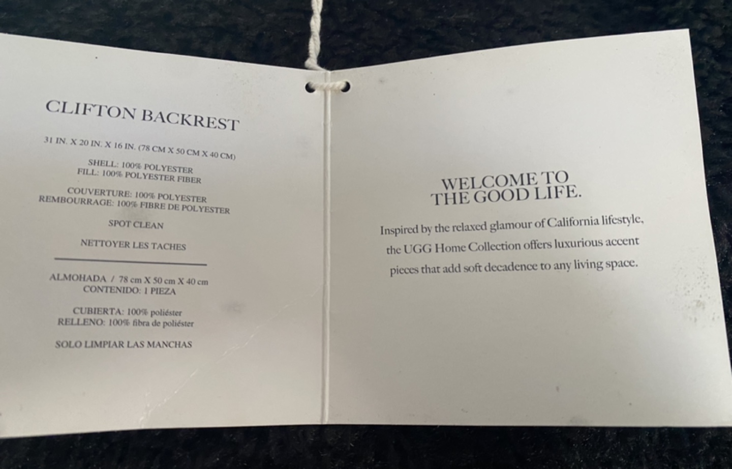 UGG Clifton backrest (new) image indicator(2)