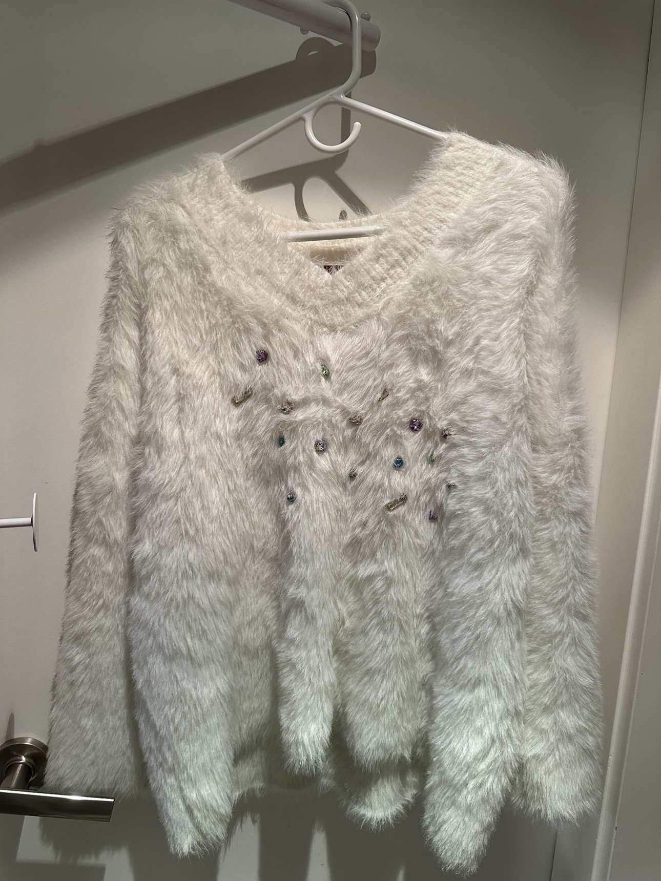 White Fuzzy Sweater - photo 2