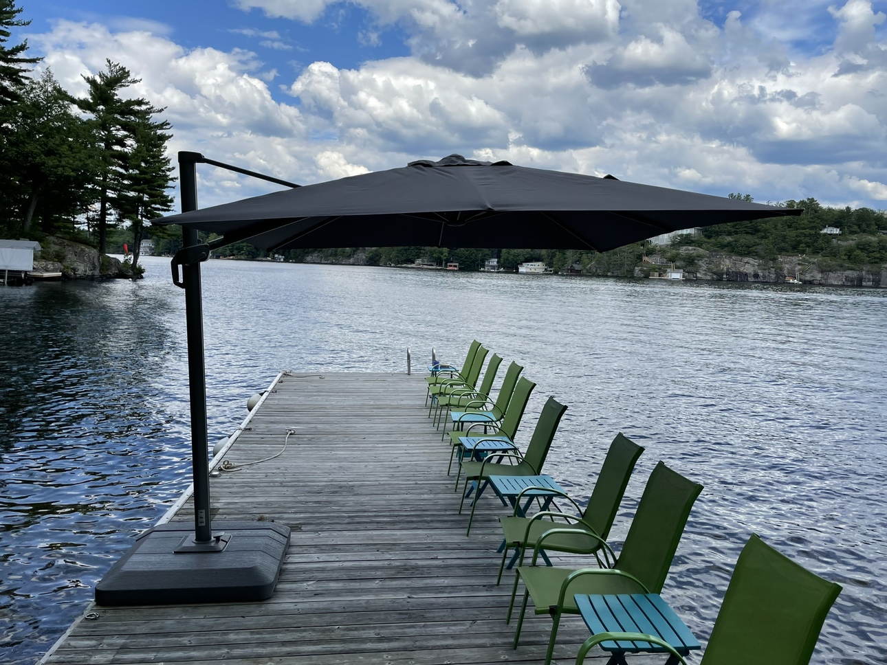 Outdoor Umbrella with Base - photo 2