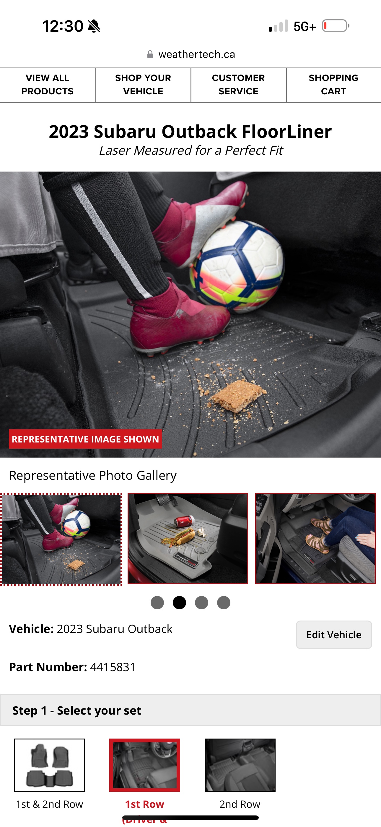 WeatherTech FloorLiner for 2023 Subaru Outback - photo 5