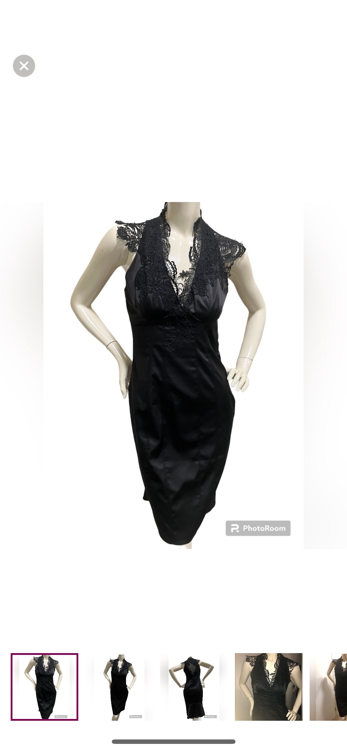 Karen Millen Black Satin Lace Dress