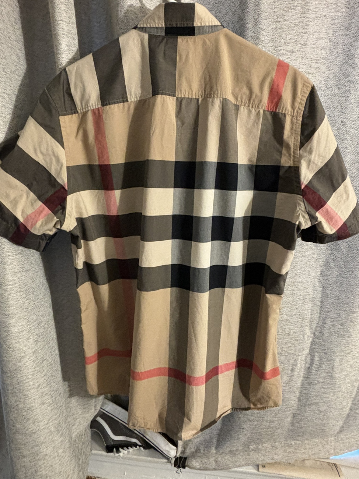 Burberry Check Short Sleeve Button Down Shirt - photo 3