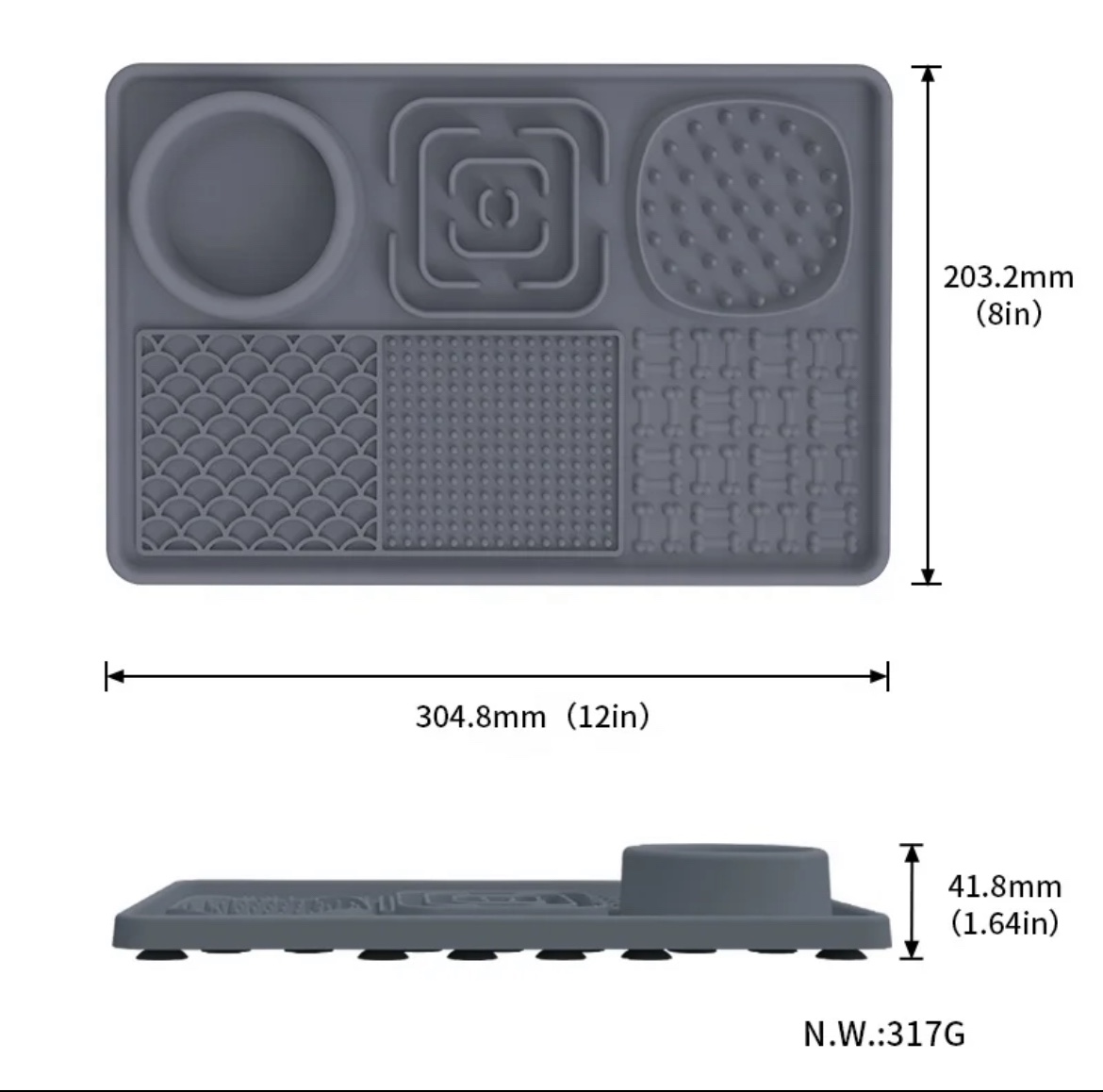 Dog/Cat Slow Feeder with water bowl image indicator(3)