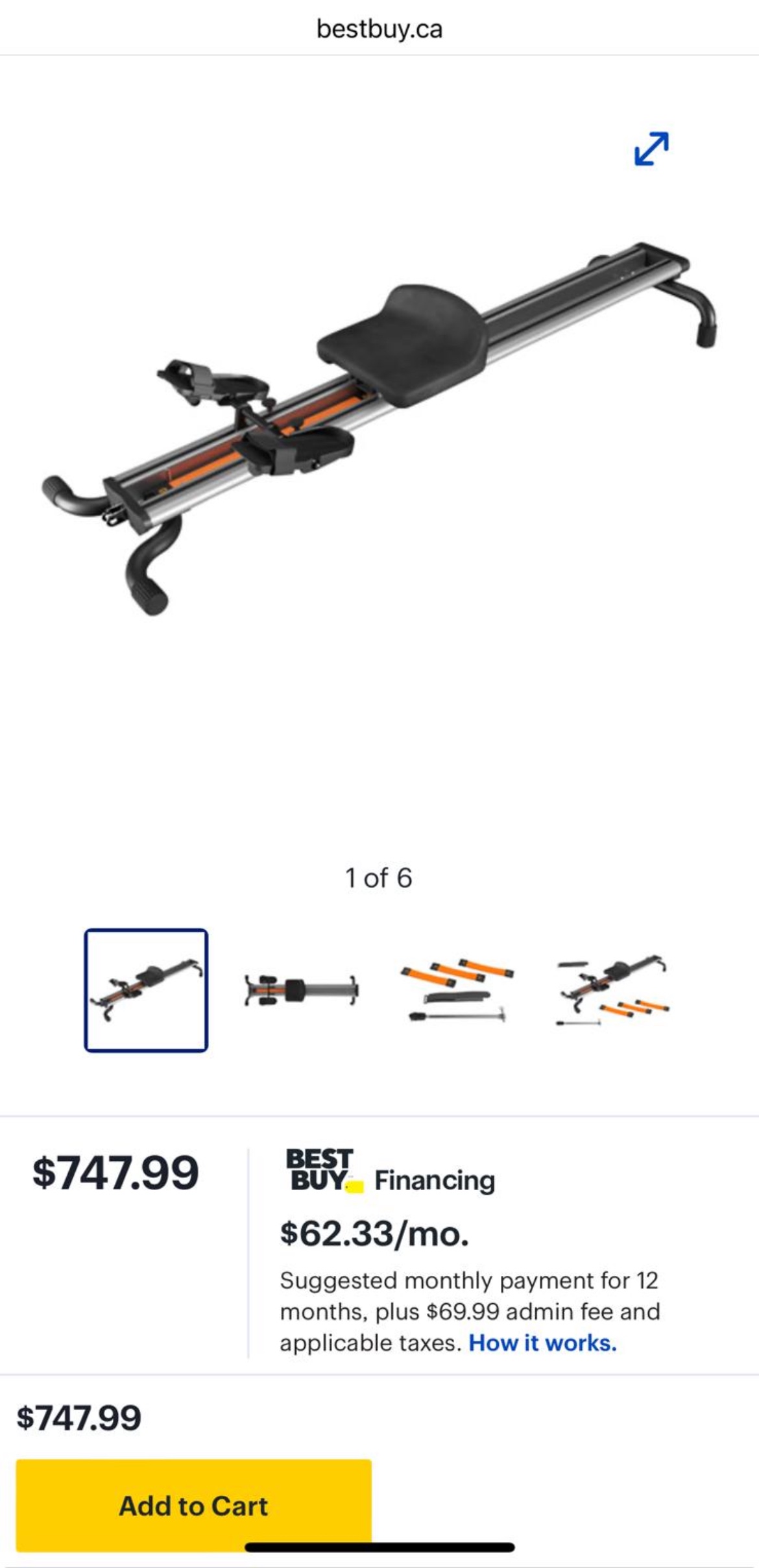Tut Trainer Rower. Brand new Still in the box. image indicator(3)