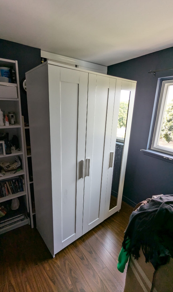IKEA White Wardrobe with Mirror - photo 4