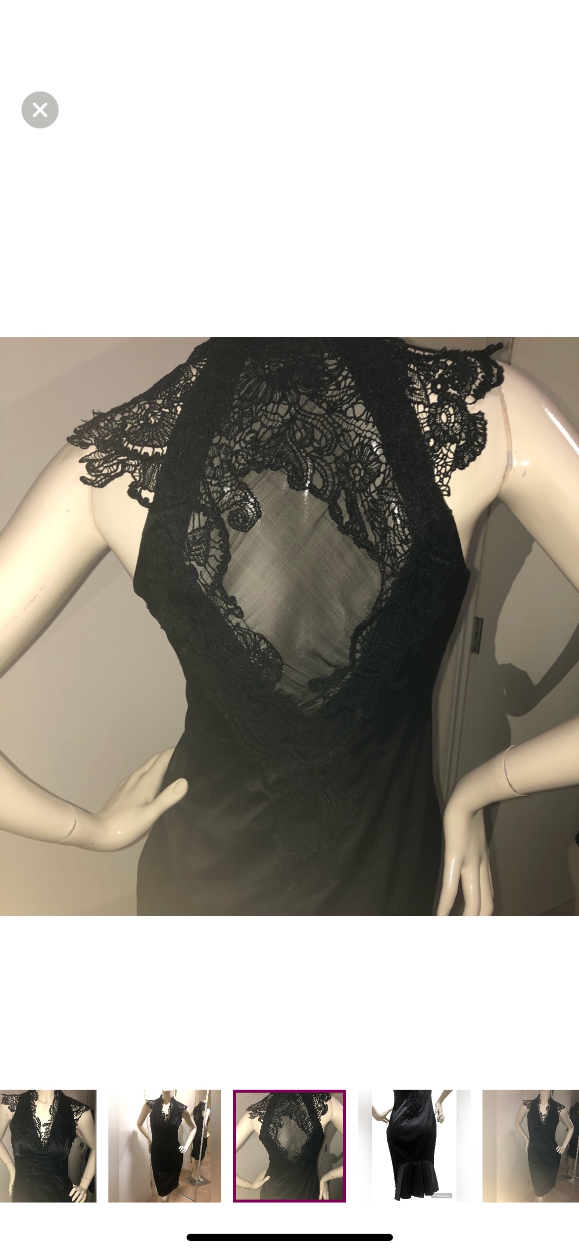 Karen Millen Black Satin Lace Dress - photo 4