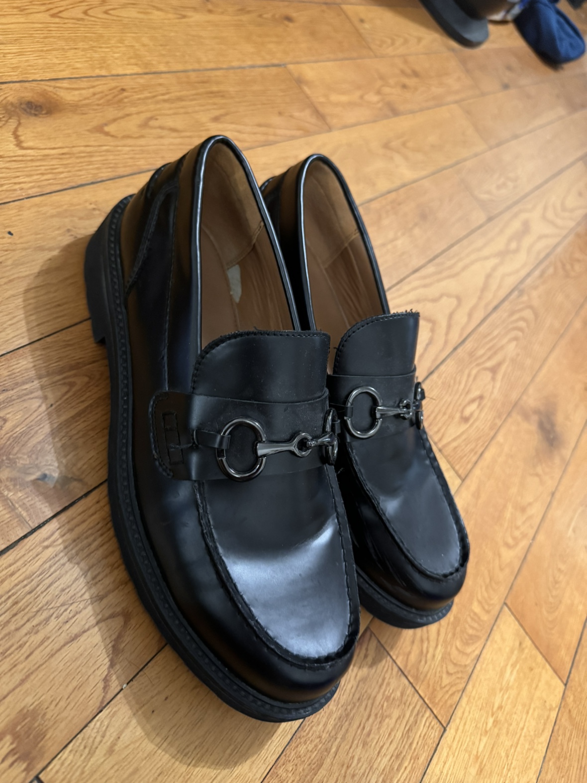 Black Leather Loafers size 10.5 thumbnail