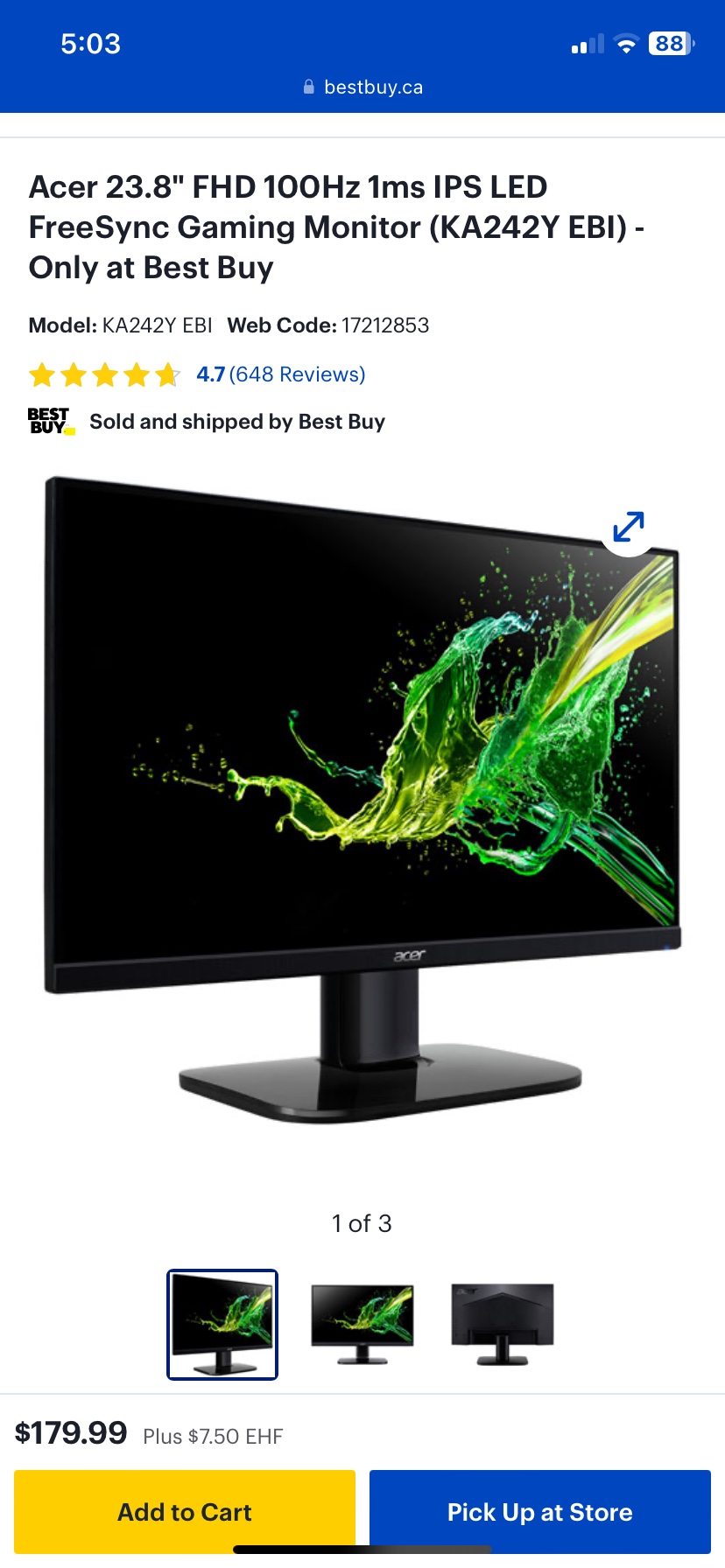 2 Acer Monitor with Dual Arm Monitor Stand - photo 3
