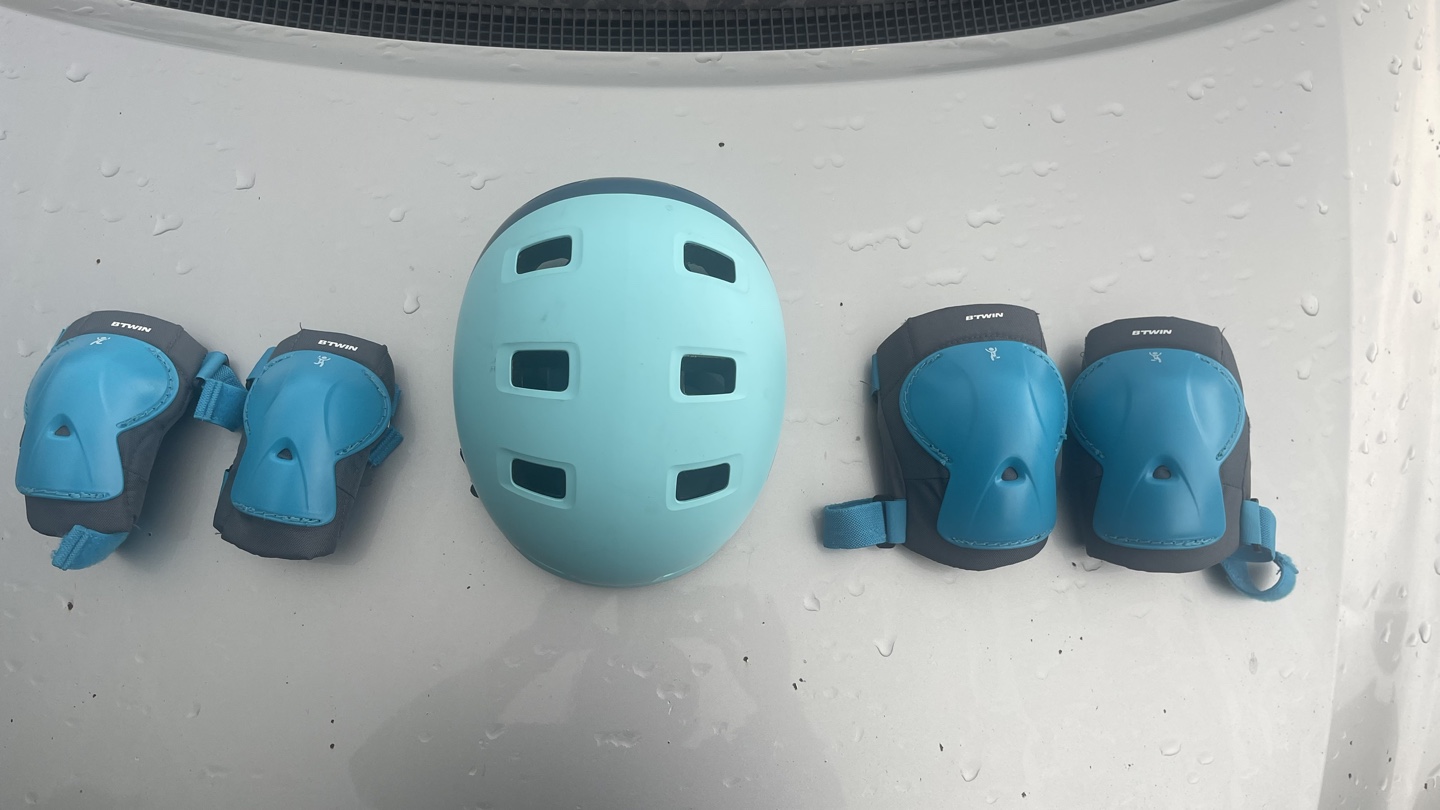 Kids' Helmet and Protective Gear Set