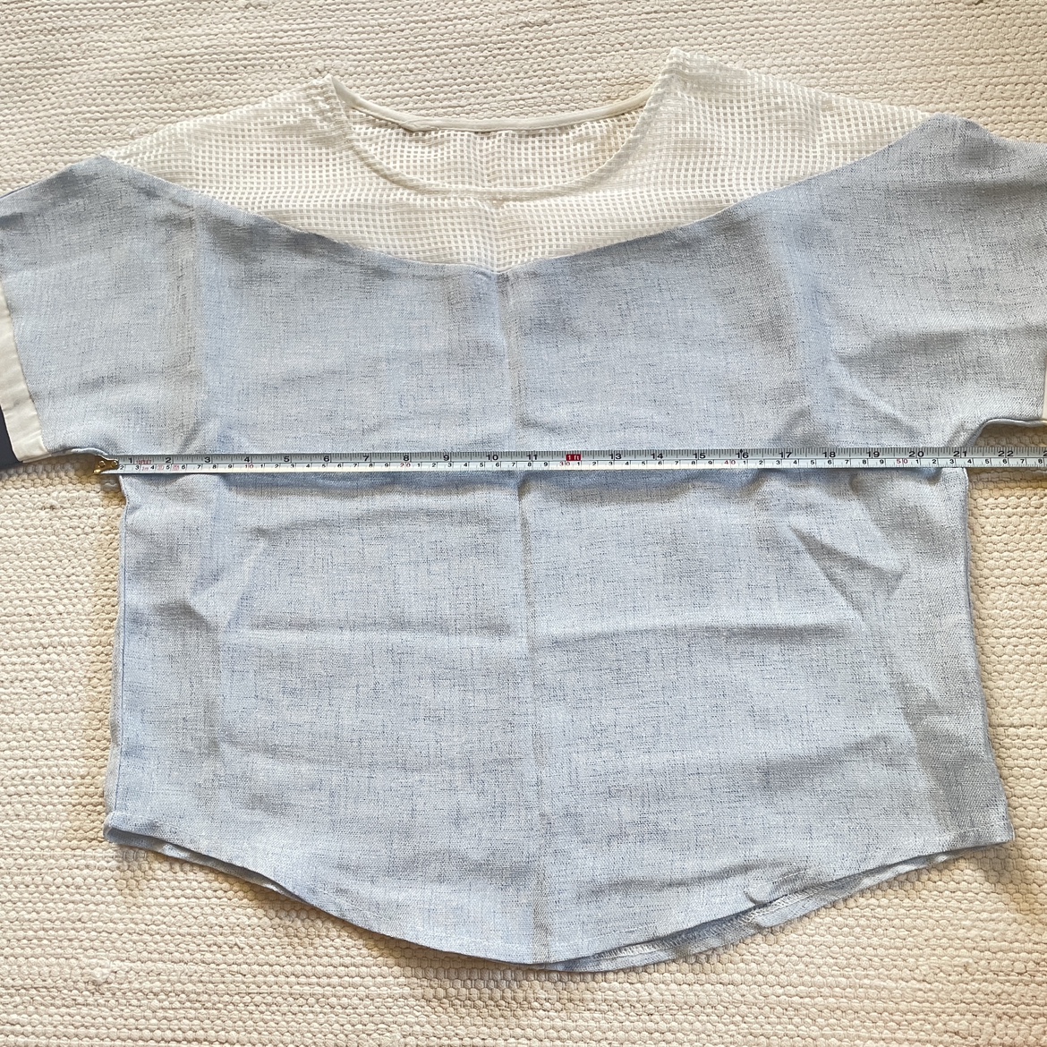 Korean Fashion Light Blue Linen Blend Blouse image indicator(5)